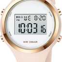XCZAP Outdoor Sport Watches Alarm Clock 5Bar Waterproof LED Digital Watch (Off White-White-2)
