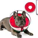 Inflatable Dog Cone Collar with Enhanced Anti-Licking, Soft Neck Donut for Dogs Cats, Recovery Pet Cone Collar After Surgery for Dogs (Watermelon, Small)