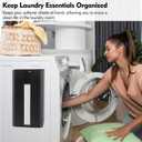 Magnetic Laundry Dryer Sheet Dispenser, Tissue Holder, Garbage Bag Dispenser for Fridge, Kitchen, Laundry (Black)