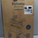 Pelegon Rollator Walker with Seat for Seniors Lightweight Foldable Walker with Padded Seat & Backrest, Adjustable Handles, Reflective Frame, Carry Bag Heavy-Duty 300lb Support - Red