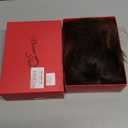 18 Inch Ombre Brown Wig for Women, Middle Part Medium Length Wavy Synthetic Hair Wig, Upgraded Strands Natural Hairline Design for Daily Party Halloween(Ombre Brown,18 Inch