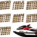 Honoson Boat Registration Numbers and Letters 252 Pcs 3-inch Personalized Stickers Vinyl Boat Registration Decals Boating Letter and Number Kit