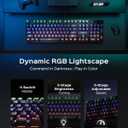 wegear Mechanical Gaming Keyboard with Blue Switch, 104-Key Full Size RGB Backlit Wired Keyboard11 Modes, Anti-Ghosting, Double-Shot ABS Keycaps, Lighted Computer Key-Board for PC Windows-Black