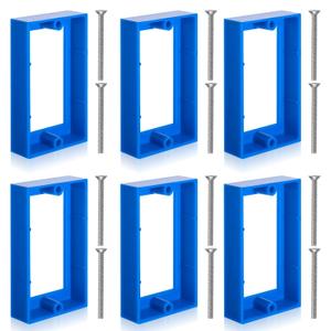 6Pcs 1/2" Single Gang Outlet Box Extender Electrical Box Extender with 20Pcs Screws, Receptacle Extender 1 Gang Electrical Box for Electrical Box and Electrical Outlet Switches(Blue)