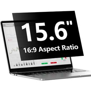 4 x Laptop Privacy Screen Protector 15.6 Inch with Hp Dell Acer Asus Samsung LG and More, Removable Security Shield Filter for 16:9 Aspect Ratio Portable Monitor Like MSI and More (15.6" Diagonal 16:9 1 Pack)