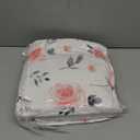 david's kids 4 Piece Toddler Bedding Set - Soft Breathable Toddler Bedding Set for Girls, Includes Quilted Comforter, Flat Sheet, Fitted Sheet and Pillowcase, Pink Floral