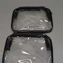 Angoily Storage Bag 2 Pcs Large Capacity Makeup Bag Zipper Bag PVC for Travel Toiletries, As Shown, M
