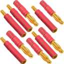 5Pairs ShareGoo No Cable 4mm Bullet Connector to 3.5mm Bullet Connector Banana Gold Plug Adapter for RC Car Boat FPV ESC Motor
