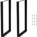 40 Inch Bar Height Table Legs, Heavy Duty Metal Legs for Table, Home DIY Furniture Legs, Set of 2 (40inch Height, 45cm Width, Rectangular)
