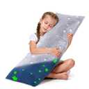 Cloele Body Pillow Cover Glow in The Dark Long Pillow Cases Full - 21x54 inches Grey Star Ultra Soft Body Pillowcase for Kids Girls Boys Decorative Body Pillow Pillowcases