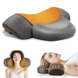 CARINIFY 3in1 Rechargeable Neck Massager Pillow  Pillow Massage Neck Hump for Shoulder Pain, Deep Tissue Pain Relief, with Heating and Traction Function, Hump Corrector for Women