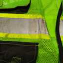 JKSafety Hi Vis Reflective Safety Vests for Men Women High Visibility Vest with Pockets Mesh Fabric Construction Safety Apparel Neon Vest for Work (220-Green XL)