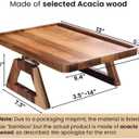 Acacia Wood Couch Arm Tray,Folding Sofa Armrest Tray,Couch Arm Table Clip-On Couch Desk for Drinks, Snacks,Phone,Remote Control