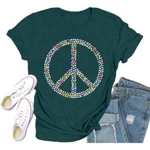 Equality Shirt for Women Human Rights T-Shirts Peace Sign Tee Tops