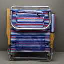 Tommy Bahama 5-Position Classic Lay Flat Folding Backpack Beach Chair, Aluminum , Red, White, and Blue Stripe (Red, White, and Blue Stripe)