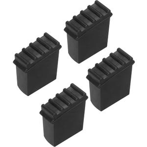 PATIKIL Step Ladder Foot Mat, 4 Pack Herringbone Ladder Feet Cover Non-Slip Rubber Cap Ladder Legs Accessories Replacement for Ladder Protection, Black