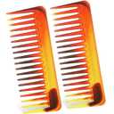 Patelai Wide Tooth Comb Large Hair Detangling Comb for Curly, Wet Dry Hair, No Handle Detangler Accessories(Dark Brown)