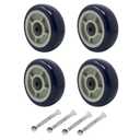 5 inch Caster Wheels-Industrial Caster, Polyurethane on Polypropylene Wheel- Casters Set of 4 Heavy Duty - 3200LB Total Capacity - Widely use for U-Boat Platform Trucks