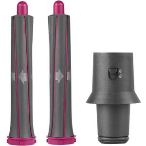 1.2 Inch/30MM Long Hair Curling Iron Barrels for Dyson Airwrap HS01 HS05 Attachment Parts Hair Tool, with Adaptor for Dyson Hair Dryer Converting to Airwrap Styler, 1 Pair