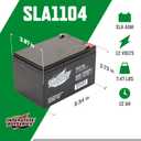 Interstate Batteries 12V 12Ah Battery (4-Count) (F2 Terminal) SLA AGM VRLA Rechargeable Replacement for APC, UPS Backup Power, Medical Devices, Security, Lighting (SLA1104C-A)