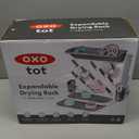 OXO Tot Expandable Drying Rack Space-Saving Drying Rack | Newborn and Baby Essentials | Breastfeeding Essentials | Dry Baby Bottles | Save Space in Kitchen