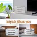 Tadome Fake Books for Decoration & Hidden Storage - Set of 3 'Positive Mind, Vibes & Life' White PU Leather Decorative Book Boxes for Coffee Table Aesthetic, Modern Bookshelf Decor Accents