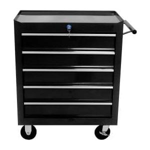 Rolling Tool Chest, 5 Drawers Tool Storage Cabinet, Toolbox with Wheels, Portable Tool Cabinet Organizer with Locking System & Drawer Liners, Tool Storage Cart for Garage, Workshop