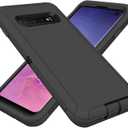 for Samsung Galaxy S10 Case, Heavy Duty Defender Case Dustproof Shockproof Protection 3 in 1 Rugged Cover for Samsung Galaxy S10 6.1 inch (Black)