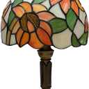 Ceeya Tiffany Style Table Lamp 3 Way Yellow Sunflower Stained Glass Lamp Antique Bedside Desk Lamp for Bedroom Living Room Office Study Room (Including 3 Way LED Bulbs)