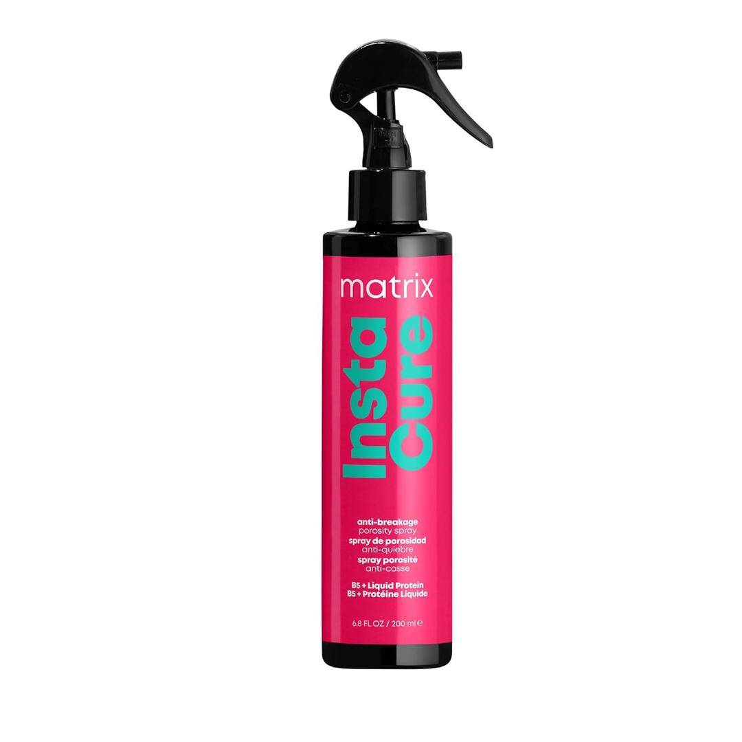 Matrix Instacure Anti-Breakage Leave-In Porosity Spray - Reduces Split Ends & Detangles, Repairs & Strengthens Hair, For Dry, Damaged, Color Treated & Brittle Hair, 6.8 Fl Oz