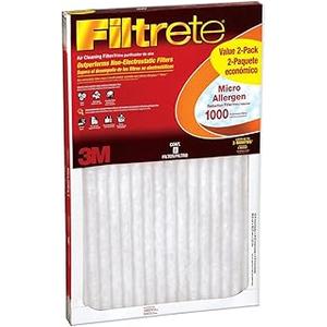 Reduction Filter Electrostatic, Micro Allergen Pleated 2/Pack
