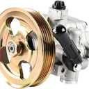 WMPHE Power Steering Pump with Pulley Compatible with Subaru Legacy & Subaru Outback 2.5L H4 2005 2006 2007 2008 2009, Replacement for 34430AG03B, 34430-AG040