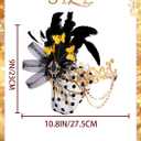 Campsis Women Masquerade Mask, Gold Masquerade Ball Mask, Feather Venetian Mask