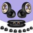 Ear Plugs for Sleeping, 50dB Silicone Ear Plugs for Noise Cancelling, Earplugs for Snoring, Concert & Shooting with 8 Eartips, Silicone Hearing Protection for Work, Travel(Dark Grey)
