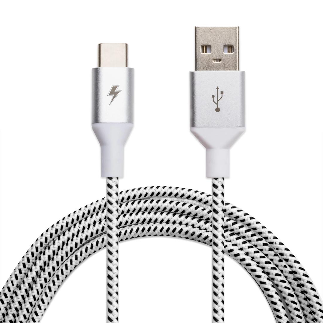 CCY-10 8 PIN BRAID LTNING CABLE SILVER