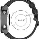 Sport Strap Compatible with Garmin Forerunner 955/955 Solar Band Breathable Silicone Watch Band Wristbands Adjustable Replacement Bands for Forerunner 955 Women&Men (NavyGreen&Black&DarkBlue) (Black&Pink&Teal)