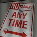 12" 18" No Parking Any Time Signs 2 Pack Reflective Aluminum | Rust-Free Metal, Easy Mount, Fade-Resistant, Double Arrow, Waterproof Signage for Driveway, Private Road, Fire Lane