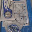 39 Pcs Rotary Cutter Set Blue - Quilting Kit incl. 45mm Fabric Cutter with 5 Extra Blades, A4 Cutting Mat, 2 Craft Knife Set, Quilting Ruler and Sewing Clips, Ideal for Crafting, Sewing, Patchworking
