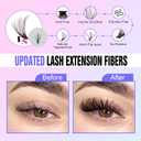 Pawotence Lash Extension Kit DIY 280pcs Brown Lash Clusters Eyelash Extension Kit 40D 9-16mm Individual Lashes Kit with Lash Bond and Seal Lash Tweezers for Self Use (Brown 40D, 9-16mm, Kit)