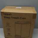 Cesun Small Bathroom Trash Can with Lid Soft Close, Step Pedal, 6 Liter / 1.6 Gallon Stainless Steel Garbage Can with Removable Inner Bucket, Anti-Fingerprint Finish (Creamy White)