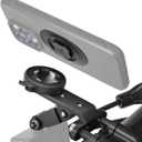 Out-Front Bike Phone Mount  4-Point Buckle Quick Release | Aluminum CNC Holder with Light/GoPro Mount | Fits 4.06.7 Smartphones | Road Cycling