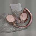 USB C Wired Over-Ear Headphones with Microphone, Volume Control, Share Port, and Adjustable Headband Foldable Stereo Headset for iPhone 16, Samsung, Laptop, Gaming, Travel (Rose Gold)