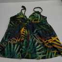 Tankini Swimsuits for Women Tummy Control Swimsuit Modest Tankini Top with Boyshort Bathing Suits Swimwear, Green, XXL