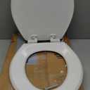 Mayfair Cassel Slow Close Toilet Seat, Easy Clean, Non Slip Premium Wood Seat, Easy Install, Made in USA, Round, White