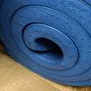 Outdoors Foam Sleeping Pad for Camping – 0.75-Inch Waterproof NBR Foam Mat with Carry Strap – Lightweight, Non-Slip Roll Up Sleeping Pad for Tents, Cots, Hiking, or Sleepovers (Blue)