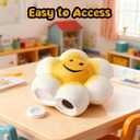 SOBEIT Piggy Bank for Girls Boys Kids, Cute Smiley Flower Piggy Bank, 7.87inch Ceramic Coin Bank Money Bank for Birthdays, Christmas, Baby Shower, Newborn Keepsake, Back-to-School Gift, Nursery Decor