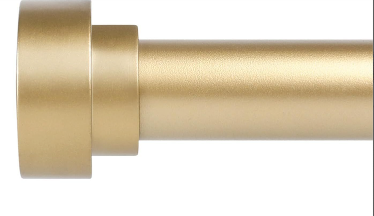 HEI! DEAR Gold Curtain Rods 72 to 144 Inch(6-12FT),1 Inch Long Curtain Rod,Adjustable Heavy Duty Curtain Rods,Modern Decorative Drapery Rods,Telescoping Window Single Curtains Rods 36-150",Brass Gold
