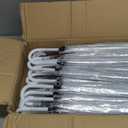 Reginary 30 Pieces Wedding Umbrellas Bulk Auto Open Stick Umbrellas with White European J Hook Handle Windproof Large Canopy Umbrella for Outdoor Wedding Bride Groom Photography Golf (Clear)