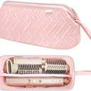 Leudes Hair Tools Travel Bag for Shark Flexstyle Carrying Case Portable Shark Hair Air Wrap Dryer Case Waterproof Dustproof Flat Curling Iron Travel Organizer (Pink) (467.17 cubic inches)