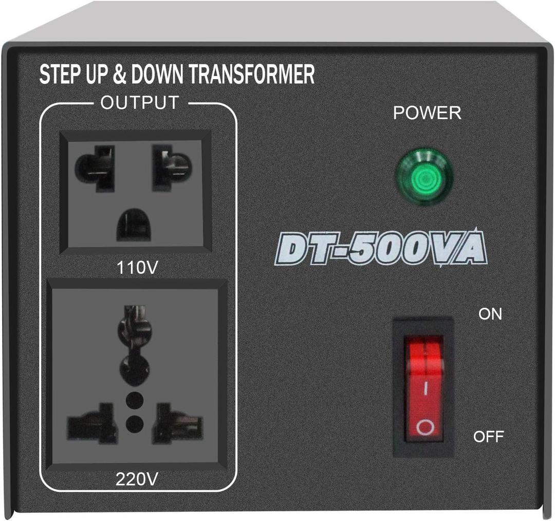 Yinleader Step Up & Step Down Voltage Transformer Power Converter with US Power Cord,Convert 110V to 220V OR 220V to 110V w/US Power Cord,Circuit Breaker Protection use in Your Countries (500W)